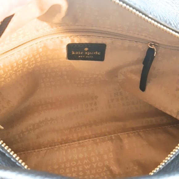 Kate Spade New York Grant Park Shelby Black Pebbled Leather Crossbody Satchel - Picture 4 of 4